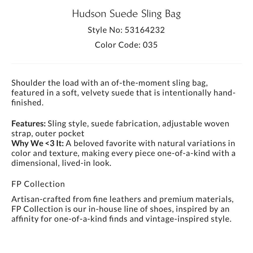 Free People Hudson Suede Sling Bag - Picture 3 of 3